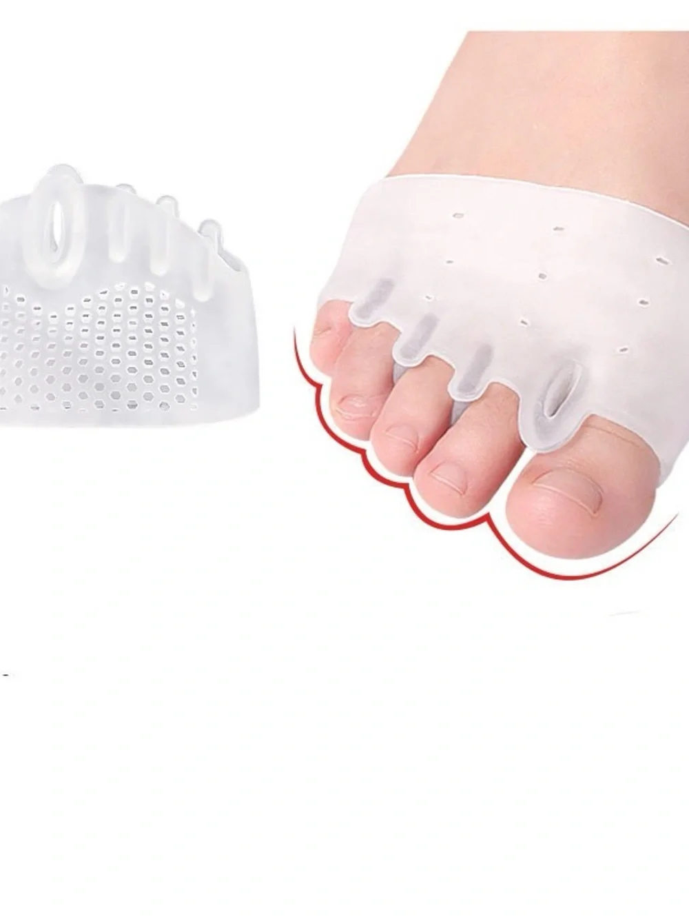 Women's Pink Gel Toe Cushion Sleeve - Comfort Forefoot Protector